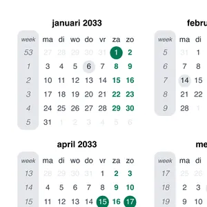 kalender 2033 zoom