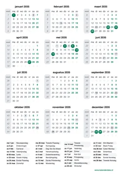 kalender 2035